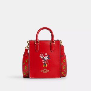 Disney X Coach LE 100th North South Mini Tote Minnie Mouse - NWT